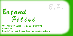 botond pilisi business card